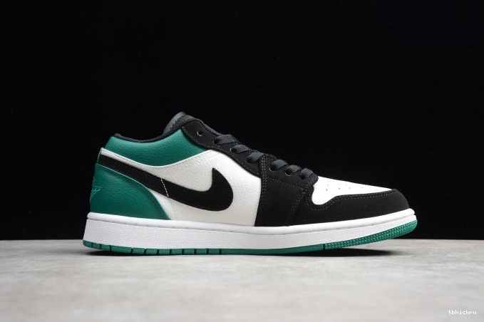 Rep TBkick White Jordan Green Mystic Air 1 553558-113 Low Black 0627